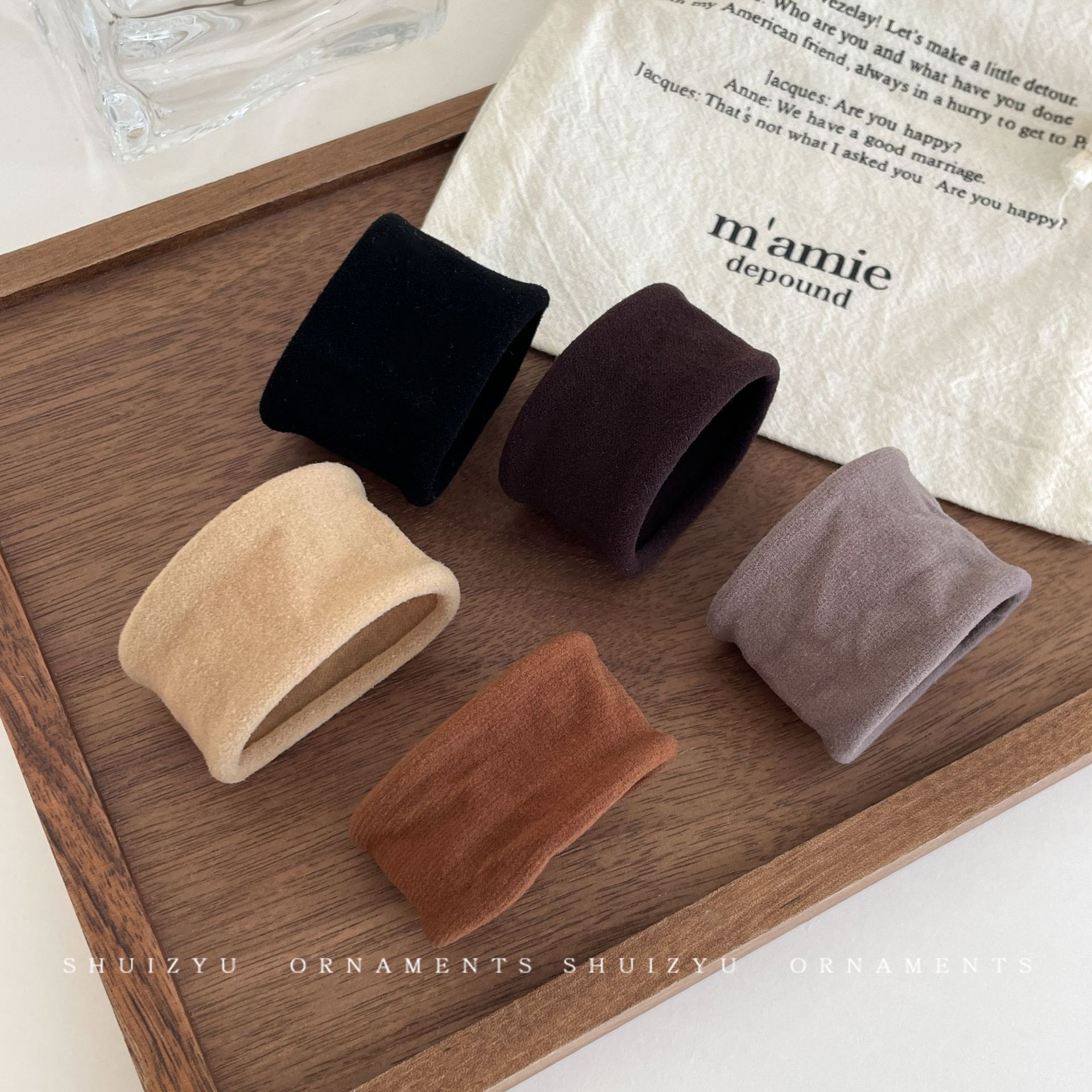 3 juego de 5 piezas de color café negro
