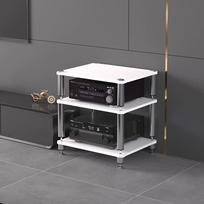Electric car big tripod: Amplifier Stand, Audio Cabinet, Audio-Visual - three-tiered-white