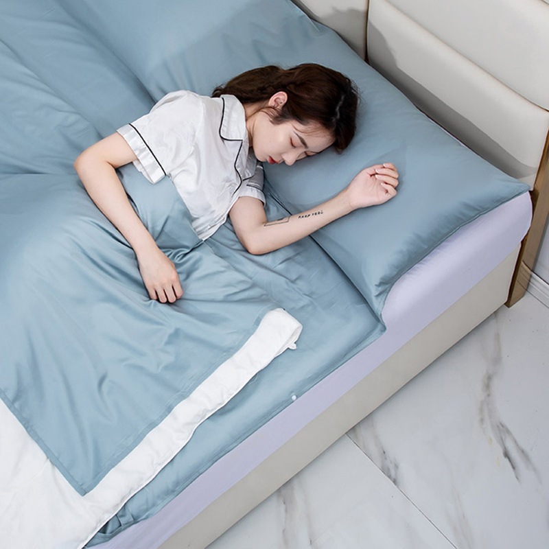 Cotton hotel de algodón puro artefacto sucio saco de dormir vacío 100 algodón para viajes de negocios sábanas funda edredón verano portátil image 24