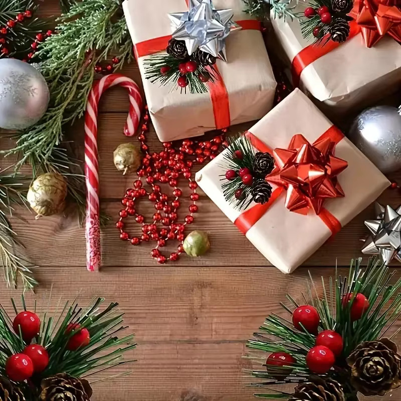 松針ミニクリスマスツリー部品ギフトボックス装飾シミュレーション花クリスマス装飾アクセサリー松果松針|undefined