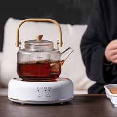 玻璃花茶壺套裝下午茶玻璃茶具蠟燭煮茶爐泡水果花草茶壺套裝溫茶