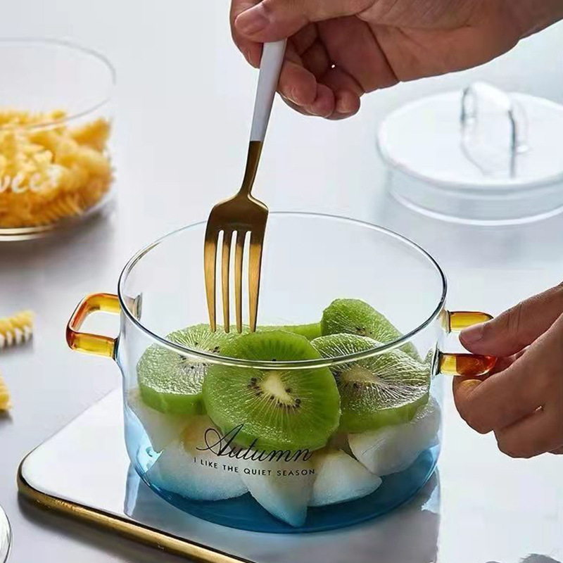 Blue glass bowl