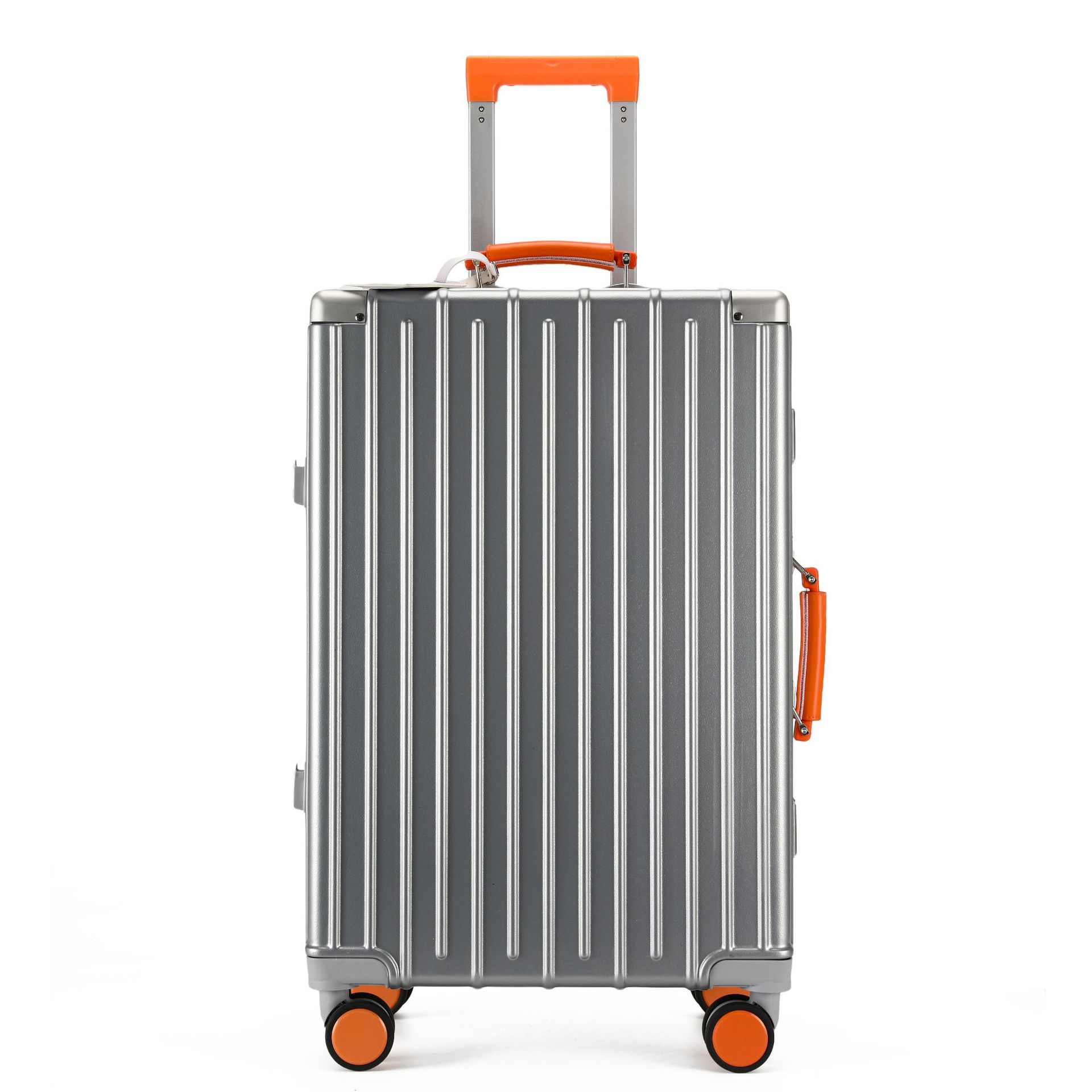 Maleta trolley nueva maleta duradera de gran capacidad, caja de marco de aluminio de alta gama, caja de contraseña de embarque universal unisex