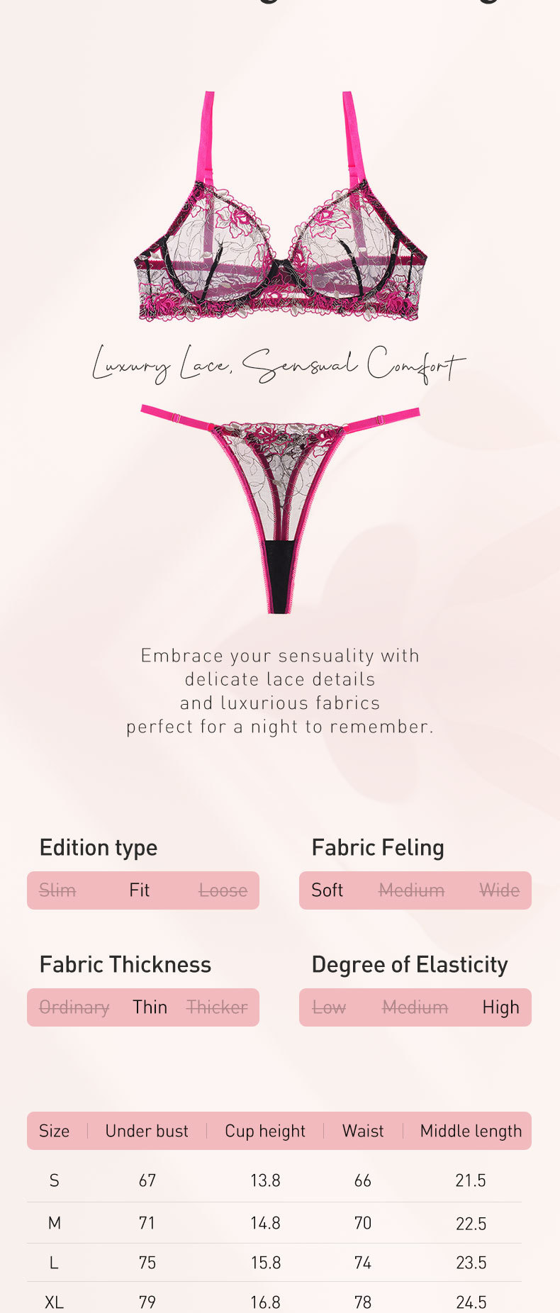 EcoLuxe Lace Bralette Set: Rose Floral Zero-Squeeze Comfort | Reimagined Sensuality 8 O1CN01762QzL1FXftGoosdl !!2219559370497 0 cib