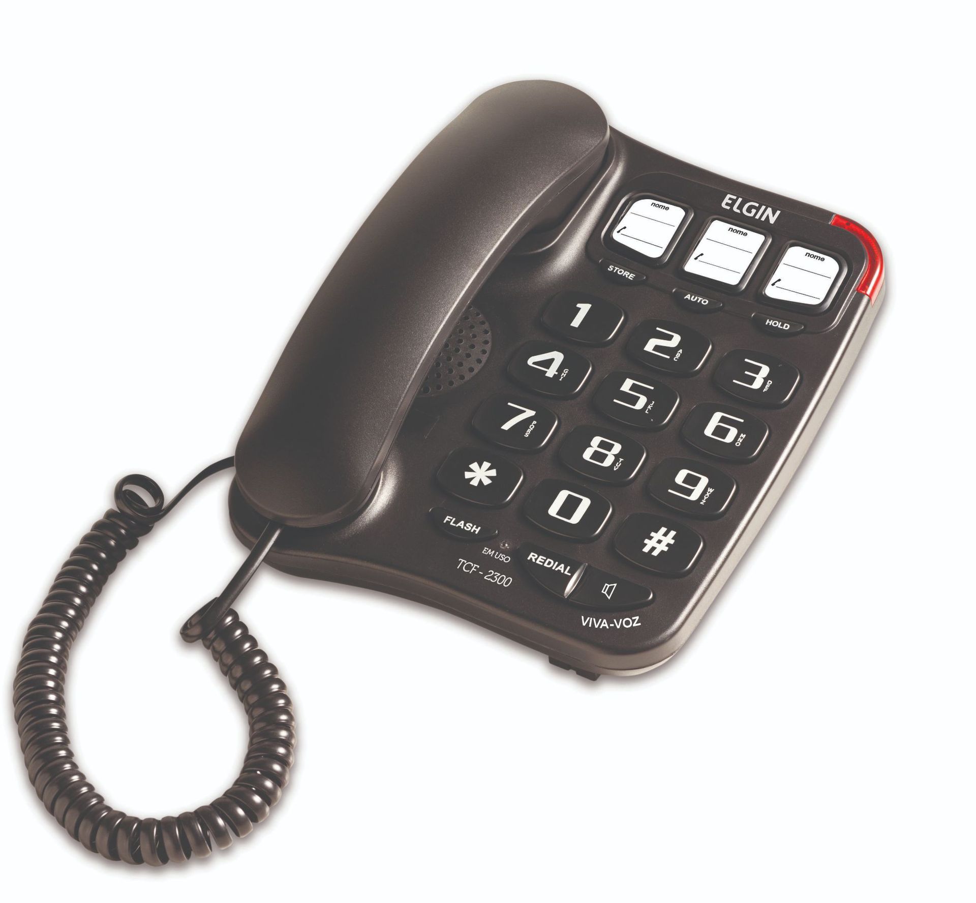 Letra grande TCF-2300 Teléfono de llave grande para ancianos teléfono fijo de oficina en casa de gran volumen sin batería