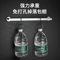 全銅免打孔毛巾架浴巾架套裝衛生間加長單杆毛巾杆浴室置物架壁掛