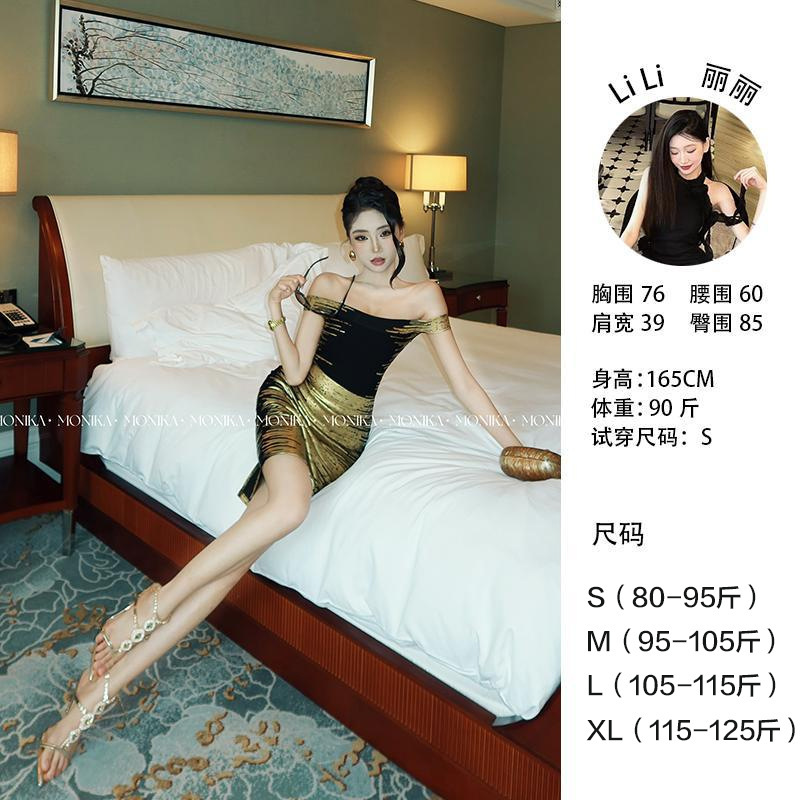 Elegant Socialite Style One-Shoulder Dress for Women, Summer Ready-To-Ship High-End Slim-Fit Bodycon Short Dress, Party Gown Elegant Socialite Style One-Shoulder Dress for Women, Summer Ready-To-Ship High-End Slim-Fit Bodycon Short Dress, Party Gown