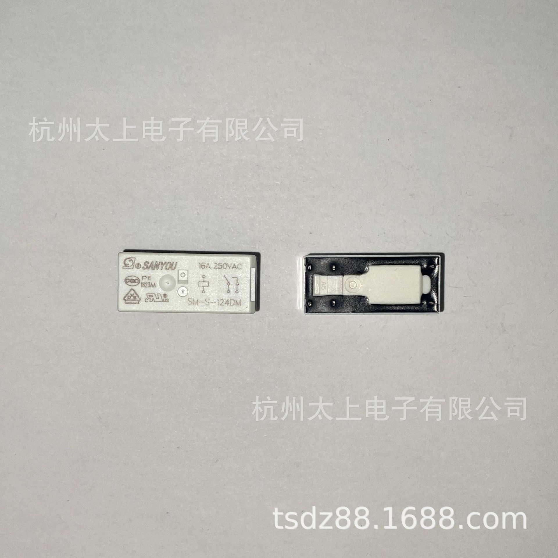 SM-S-124DM 三友继电器 SANYOU 6脚1组常开 16A250V 全新原厂正品