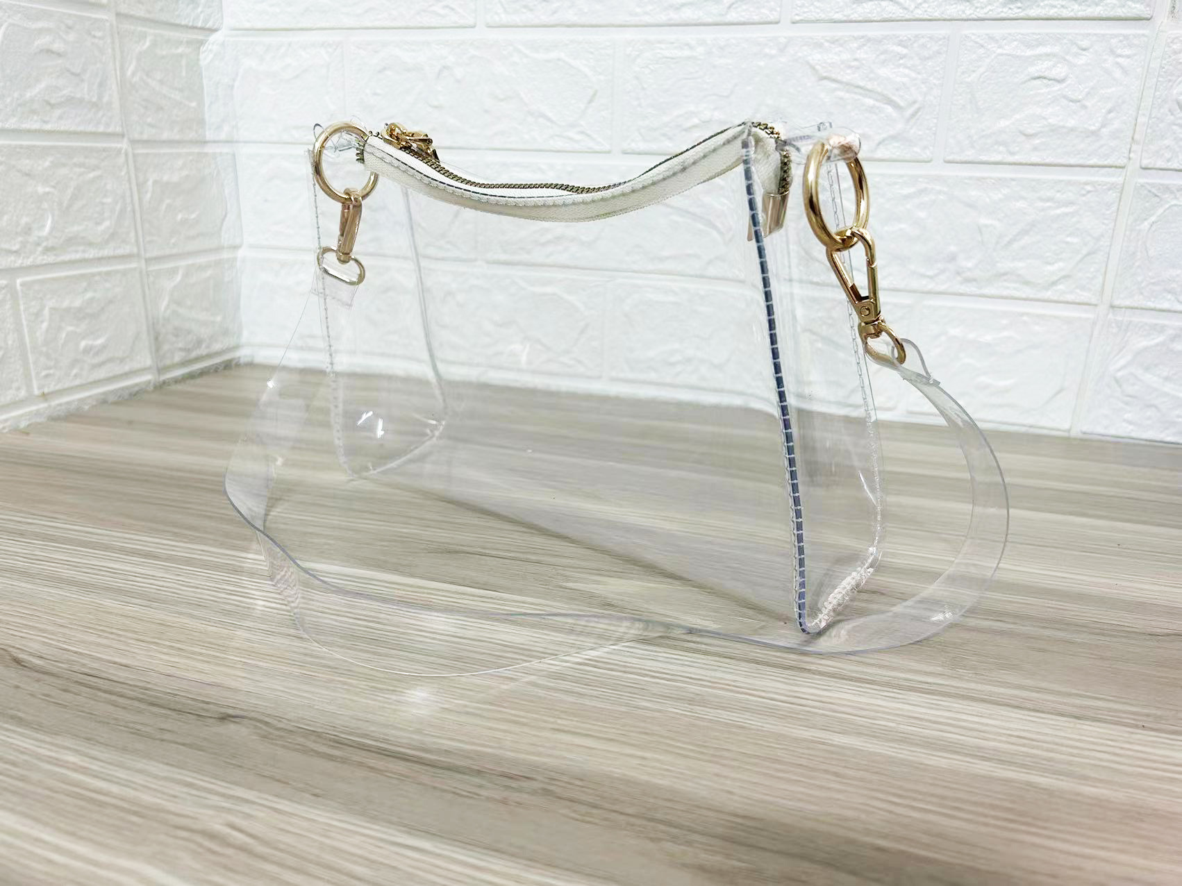 Transparent Crossbody Shoulder Bag And Women's Wallet Set_voghion.com