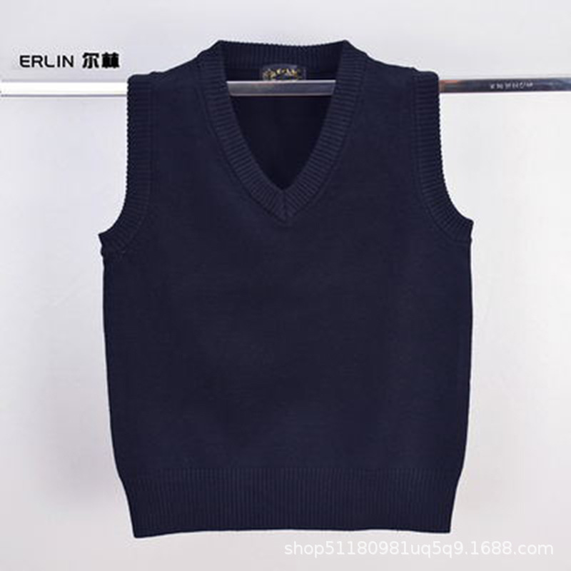 Estilo coreano ropa de los niños 2023 otoño nuevo niñas suéter chaleco niños otoño Universidad Chaleco de punto al por mayor
