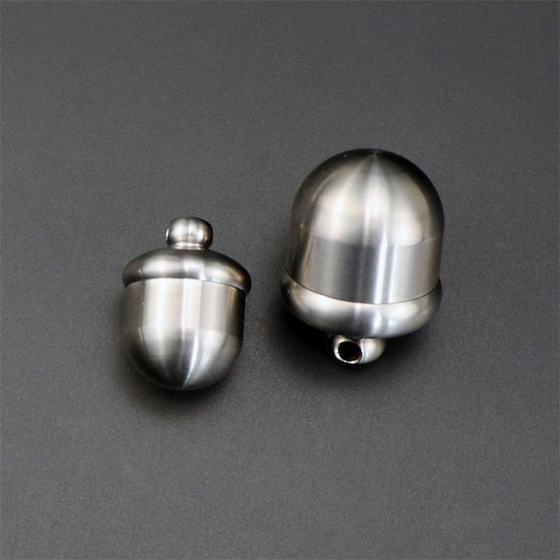 Latón ACORN llavero diseño creativo roble fruta forma bolsa accesorios colgante a prueba de humedad de almacenamiento pequeña caja de la medicina