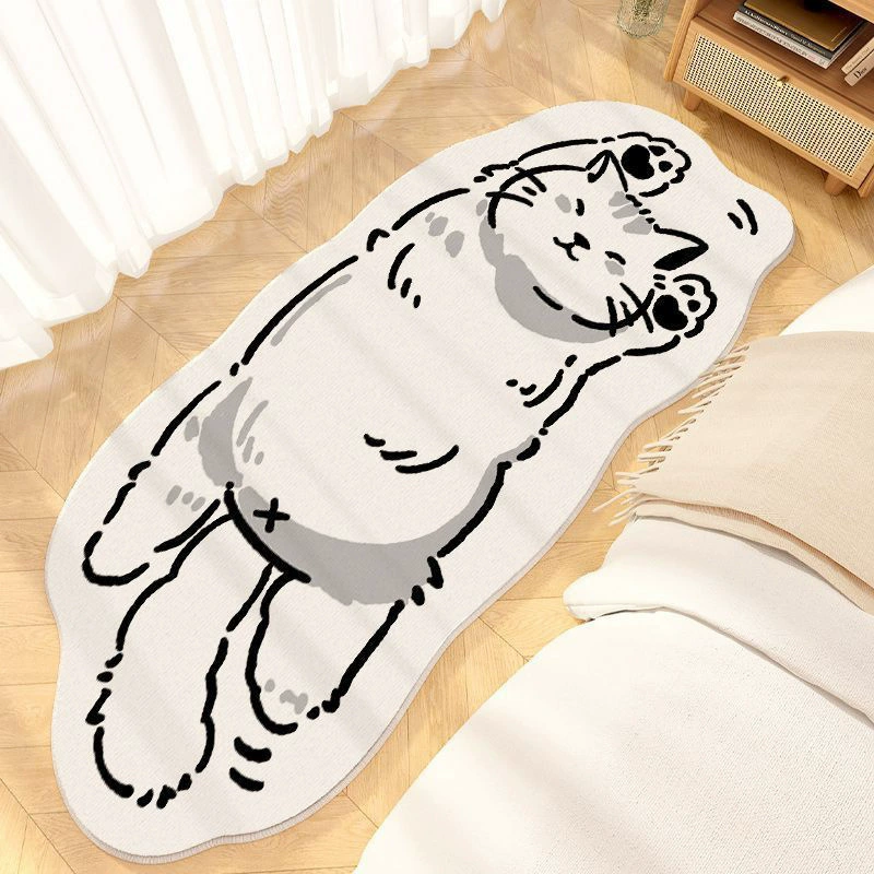 Мультяшный коврик у кровати из искусственного меха, размеры 40×120–80×200 см, мягкий элегантный дизайн