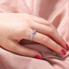 Cute jewelry, zirconium, universal ring with stone, wedding ring, European style, on index finger