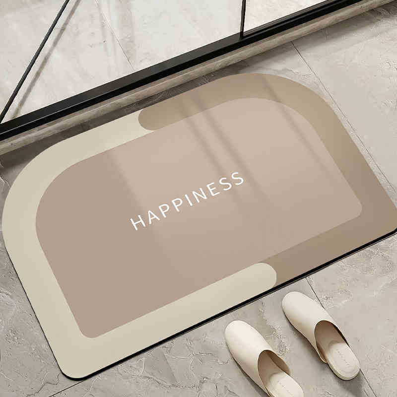 Moderno simple alfombra de barro de diatomeas color sólido absorción de agua alfombra de suelo de secado rápido inodoro antideslizante fácil de cuidar alfombra de pies