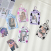 Card holder for elementary school students, photo PVC, travel card case, pendant