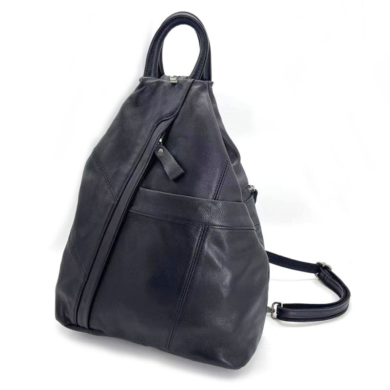 Cross-border genuine leather backpack, black top-layer cowhide women's backpack, 2026 trendy fashion versatile soft leather women's bag Cross-border genuine leather backpack, black top-layer cowhide women's backpack, 2026 trendy fashion versatile soft leather women's bag