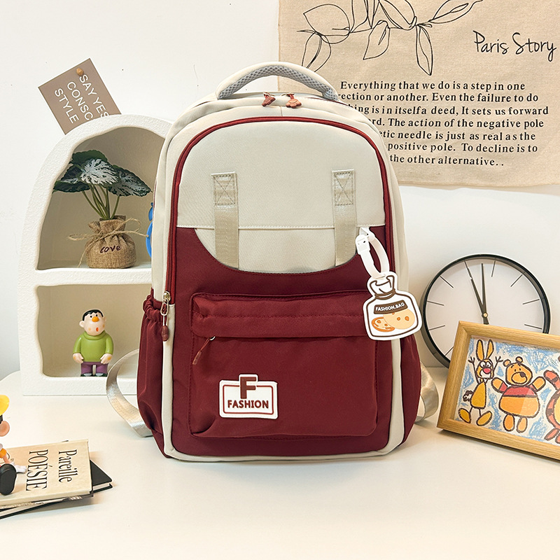 Estilo universitario, ligero, impermeable, mochila escolar para estudiantes universitarios de secundaria y preparatoria, mochila de viaje de ocio resistente al desgaste, fábrica transfronteriza al por mayor