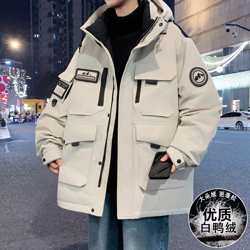 Workwear down Jacket for Men 2025 Winter Mid-Length Thickened Warm Outdoor Parka Coat Men's Trendy Brand Workwear down Jacket for Men 2025 Winter Mid-Length Thickened Warm Outdoor Parka Coat Men's Trendy Brand