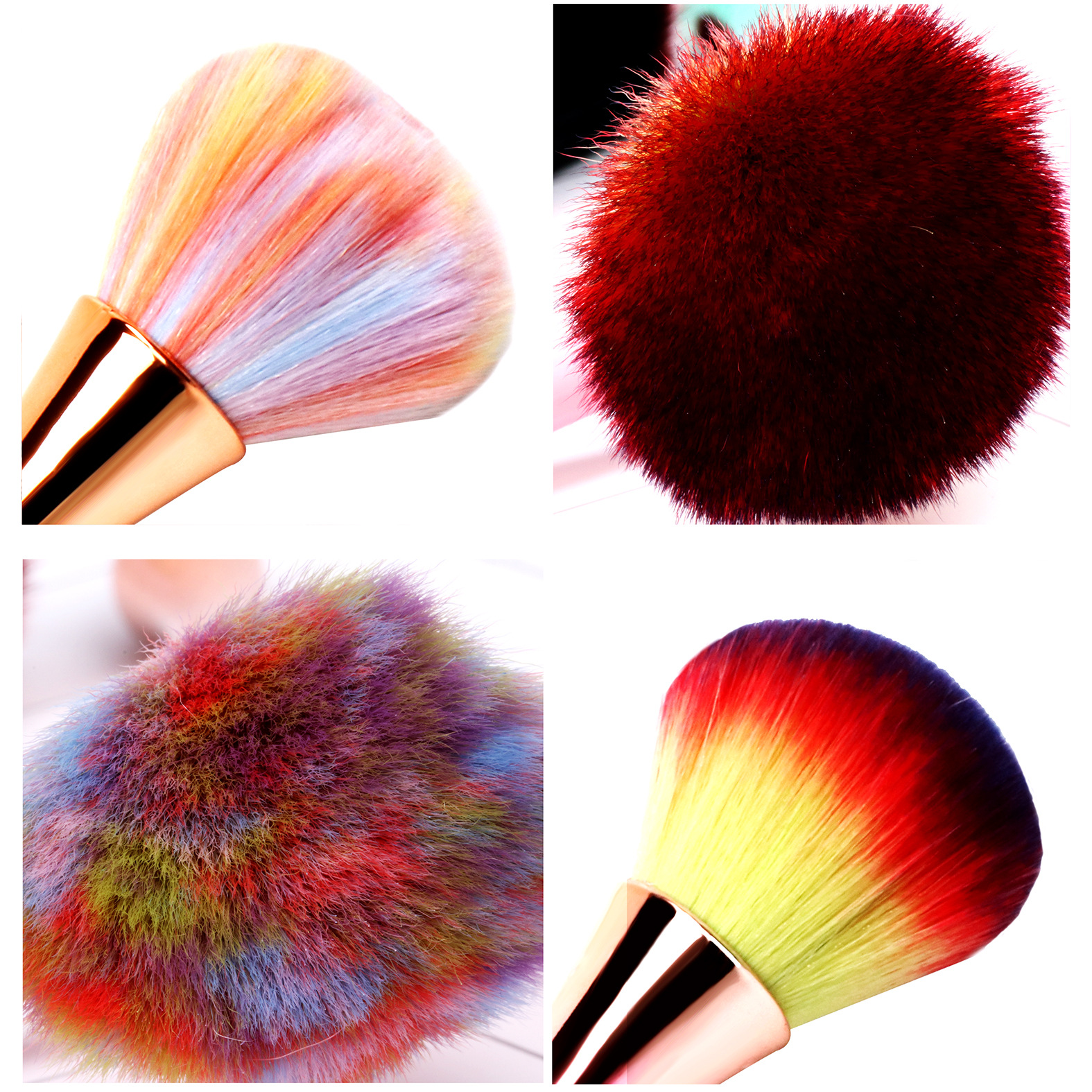 Arte de uñas, cintura pequeña, cepillo de polvo, maquillaje, cabello suave, cepillo de cabeza grande, cepillo de espejo de limpieza, cepillo de rubor, herramienta de maquillaje