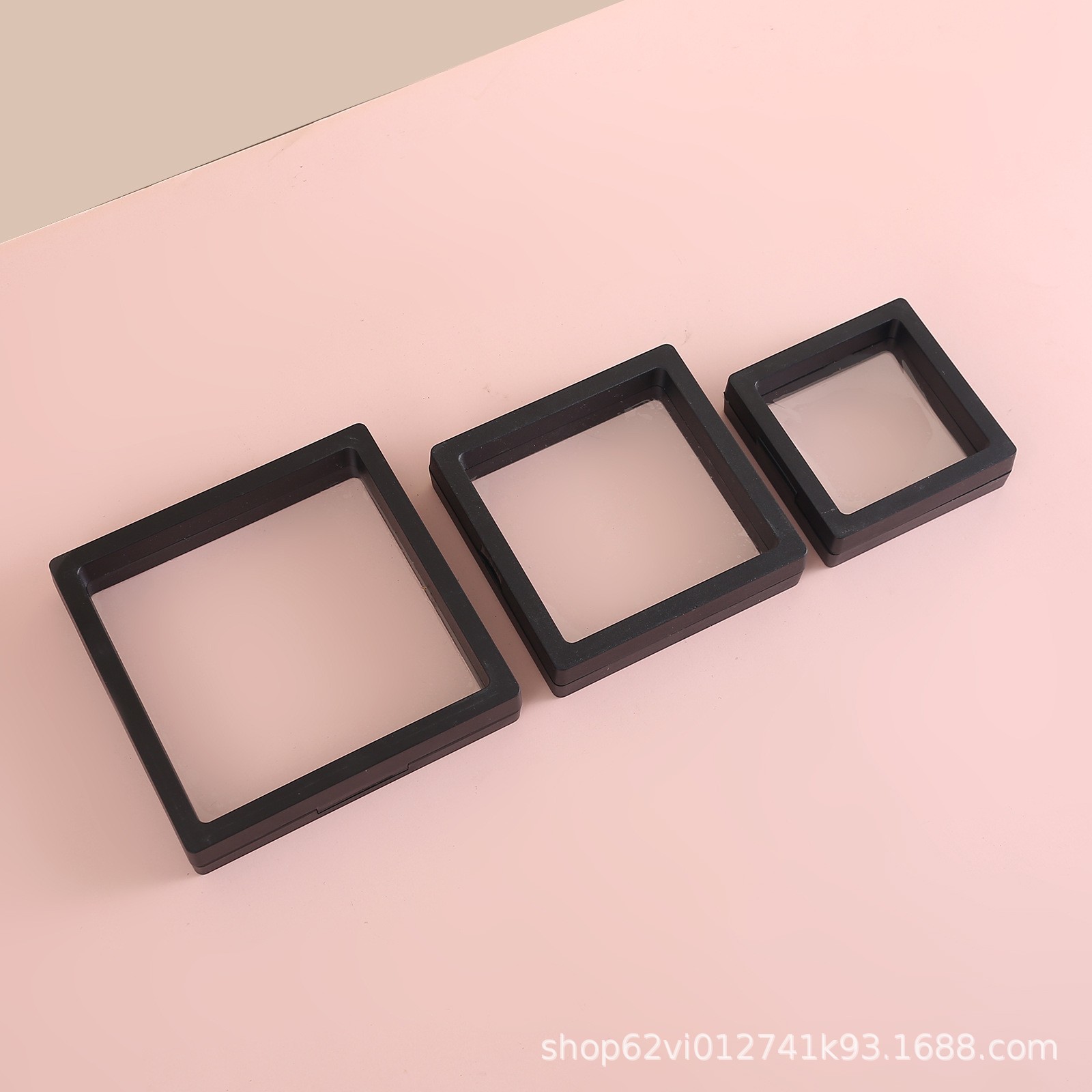 Promotion transparente PE Premium-Dünnschicht-Display-Box Schmuck Ring Schwebeverpackung Antioxidations-Lagerbestand