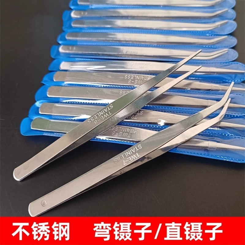 Пинцеты бытовые из нержавеющей стали, ручные инструменты, заостренные пинцеты, плоскогубцы для ремонта швейных машин, пластиковые нитевдеватели для шитья.