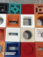 陶瓷装饰单双面窗花PU镂空发泡隔断轻质空心砖背景墙构件造型水泥