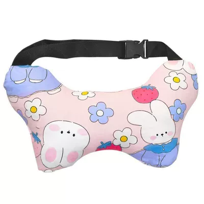 Headrest, Car Sleeping Pillow Dual-Purpose - dual-purpose-car-and-stroller-strawberry-rabbit