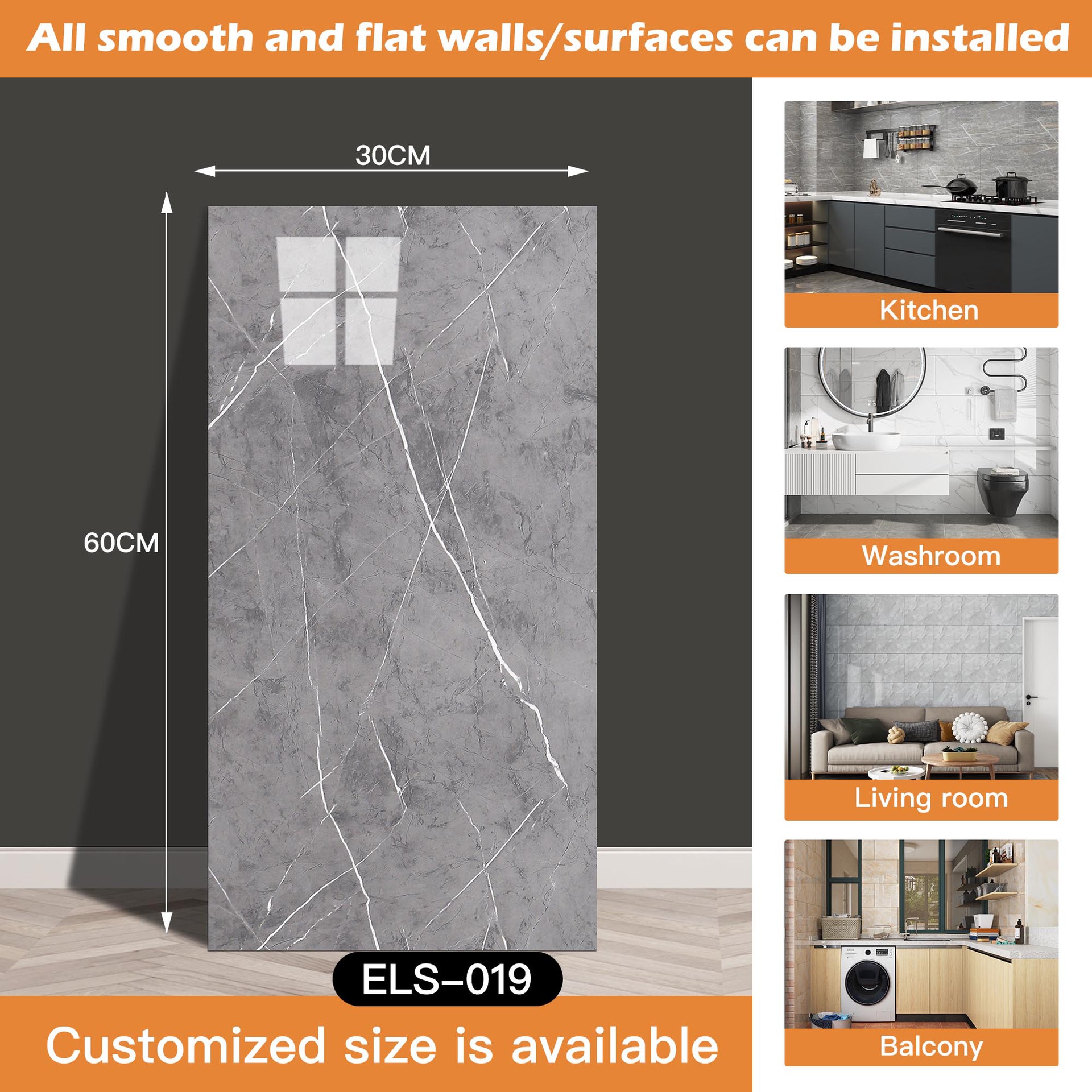 Azulejo de imitación transfronterizo pegatinas de pared papel tapiz autoadhesivo impermeable y a prueba de humedad pegatinas de mármol de baño papel tapiz de pared de fondo restaurado