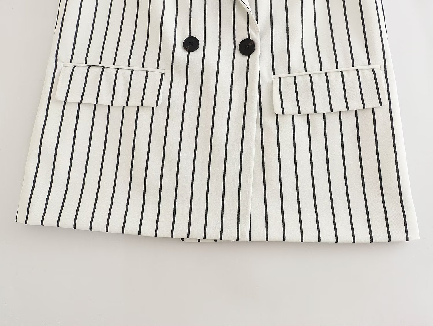 GraceChic, set di pantaloni larghi a gamba larga con tasche doppiopetto a righe da donna, primavera europea e americana_voghion.com