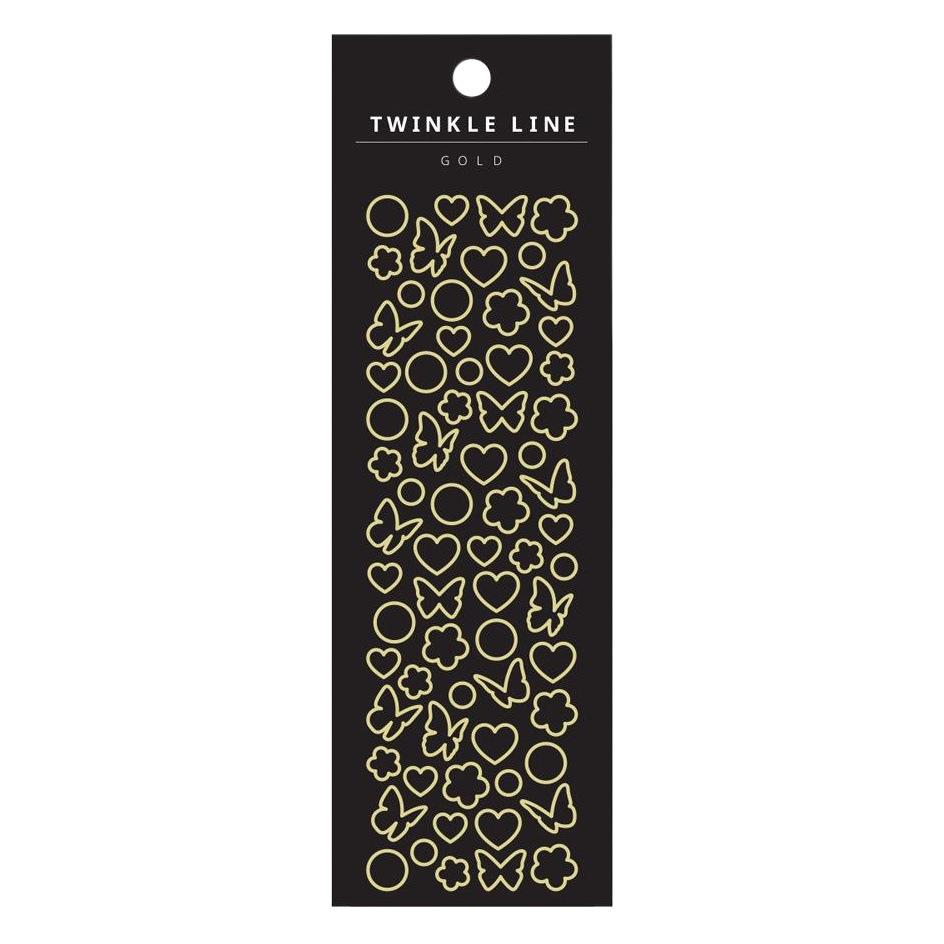 Corea del Sur wannathis oro y plata borde mariposa amor pegatinas decorativas mano cuenta estrella persiguiendo foto Collage material image 1
