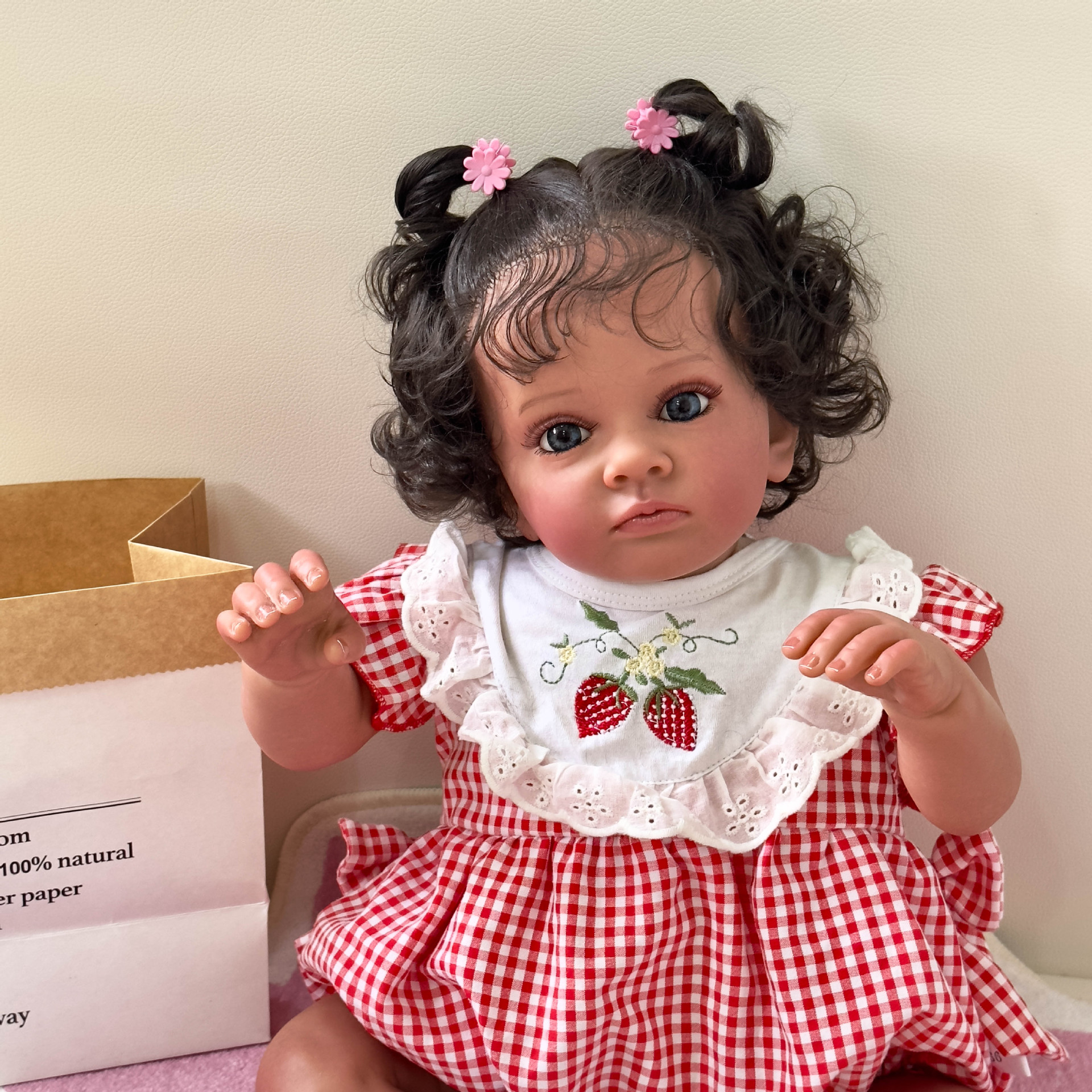 60cm simulación bebé renacido muñeca tutti sangre venosa seda visible transfronteriza e-commerce suministro de una sola pieza de entrega