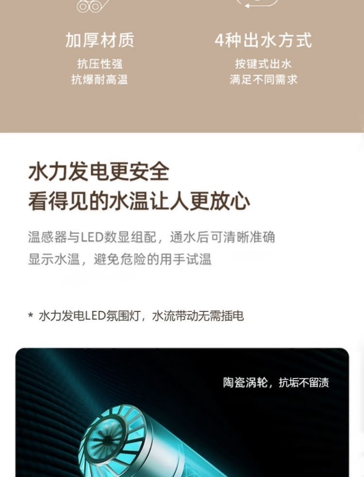 German shower head set, rain shower bathroom, toilet, shower head, constant temperature household, all-copper pressurized Application Scenario