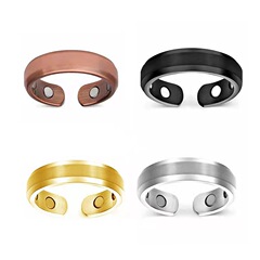 AliExpress クロスボーダー人気ダブルマグネットリング金属光沢のあるクリエイティブジュエリーヨーロッパとアメリカのオープンカップルリングジュエリー