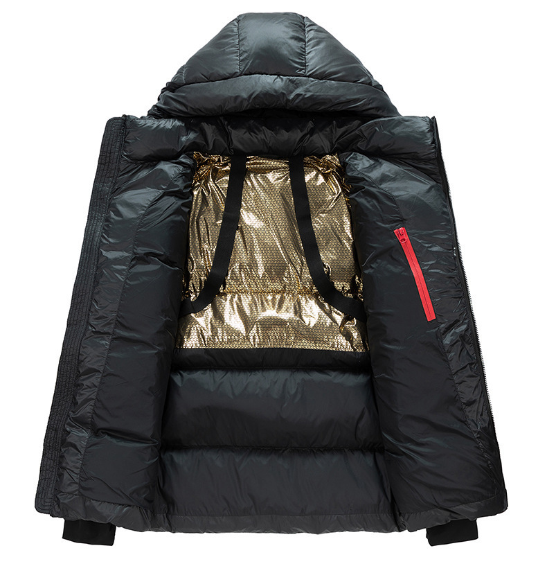 Dammekleeder schwaarz a gold wäiss Wantermäntel Kottengjacket Wanter neie Stil winddicht waarm déck kuerz Stil_voghion.com