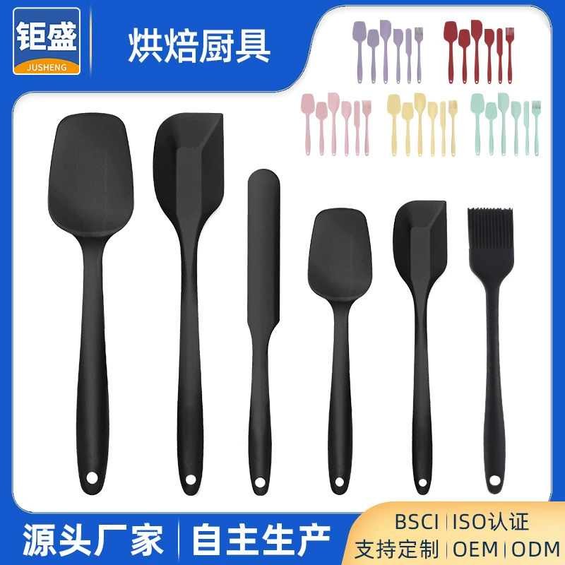 Xuan Juan Цельный силиконовый шпатель набор из шести предметов шпатель для торта шпатель для крема инструмент для выпечки поддержка поколения волос