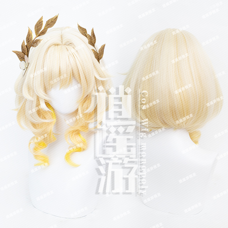 Getaway Agleia cos Wig Collapses Star Dome Railway Simulation Human Scalp Top cosplay Wig
