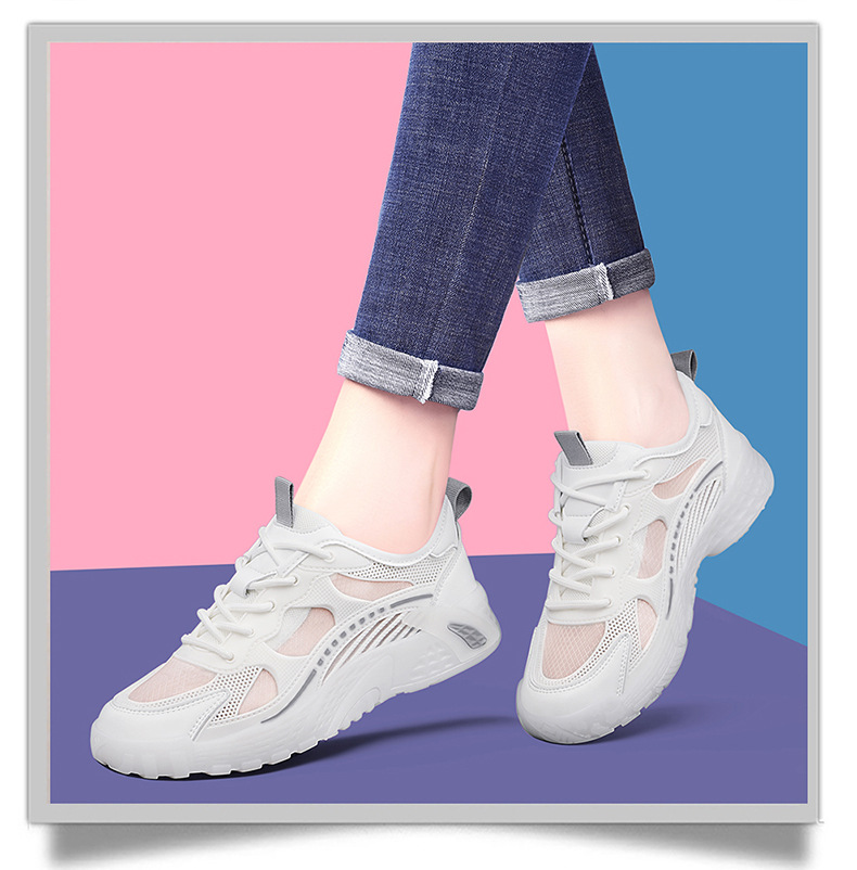 Giày sneaker nữ chạy bộ mesh thoáng mũi kín đế mềm mùa hè 2025 — DH 58212 màu xanh lá cây, DH 58219 Trắng, DH 58336m màu, DH 58278-1 màu xám chi tiết 10