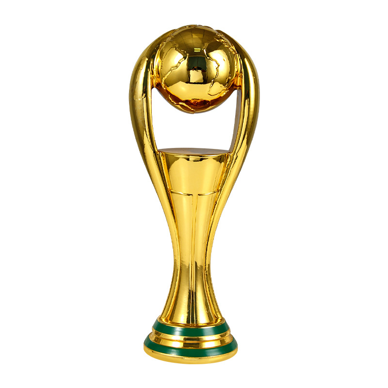 Nuevo trofeo de la tierra de Arabia Saudita trofeo modelo de trofeo de campeón de fútbol trofeo de fans recuerdos trofeo de resina
