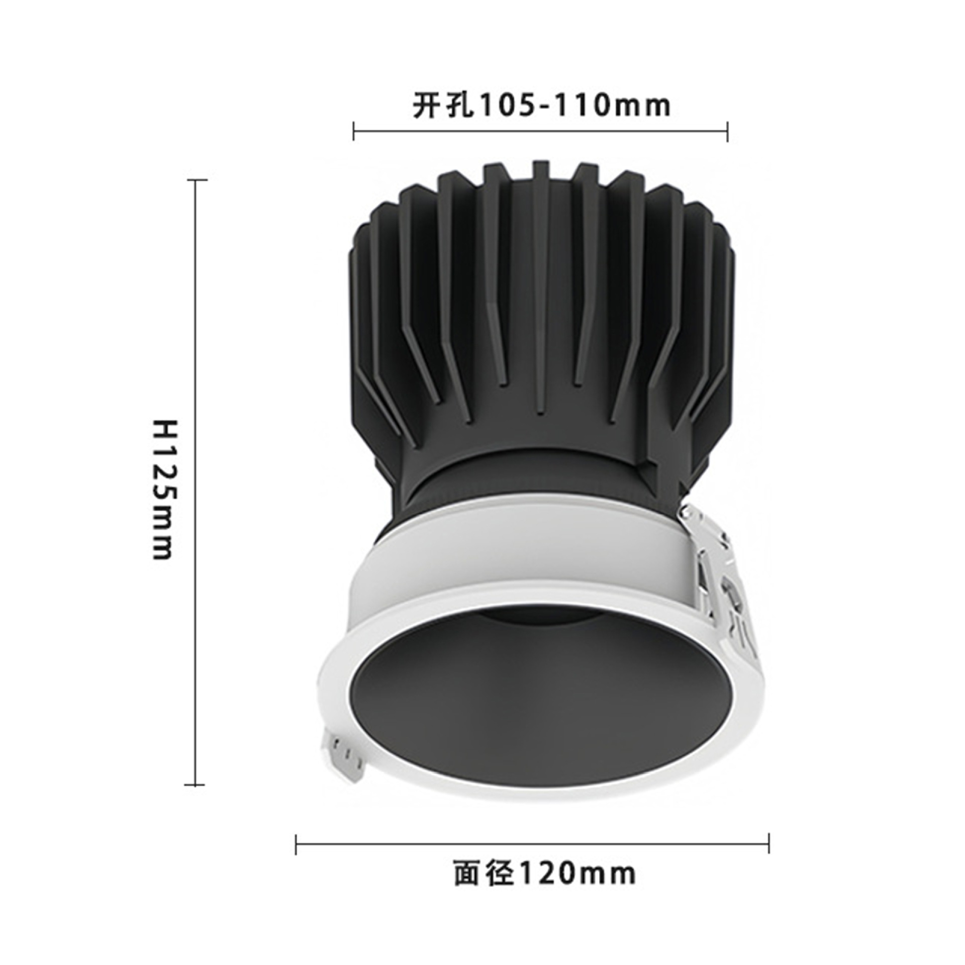 alta visualización y profundidad escondido anti-deslumbrante foco cob hogar sala de estar incrustado led downlight todo el espectro lavado pared sin lámpara principal image 11