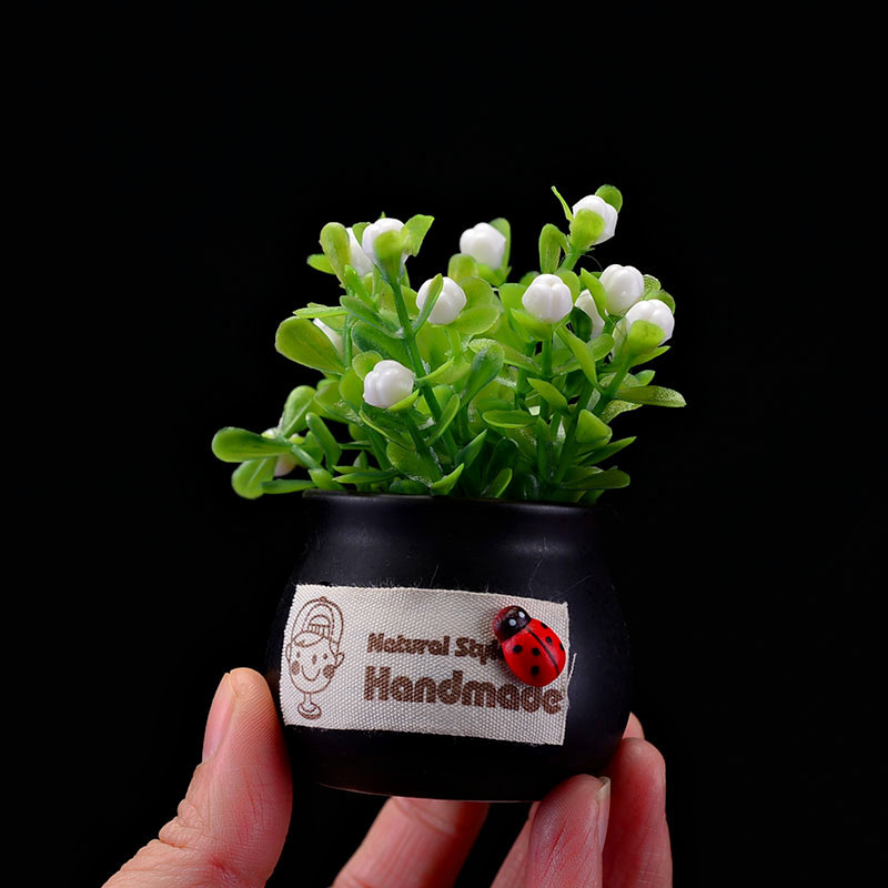 Decoración de coche, planta, fruta de la suerte, planta en maceta, asiento de perfume para coche, cerámica de aromaterapia, personalidad, interior de flores creativas