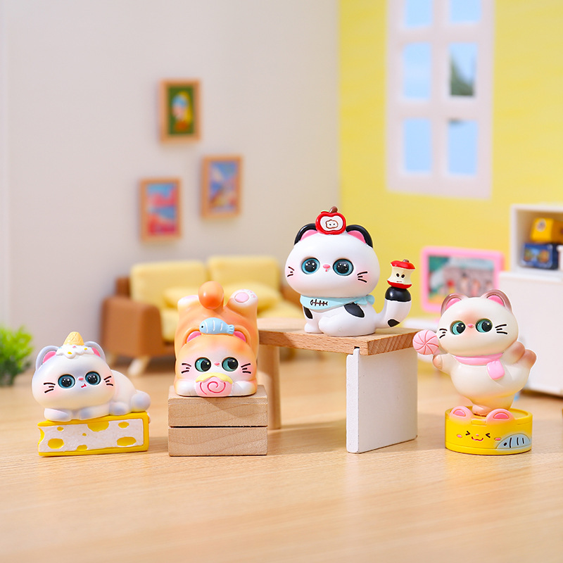 Figura Adorable de Gato Dulce en Caja Sorpresa, Regalo Creativo para Amigos y Novias, Adorno Decorativo, Directo del Fabricante