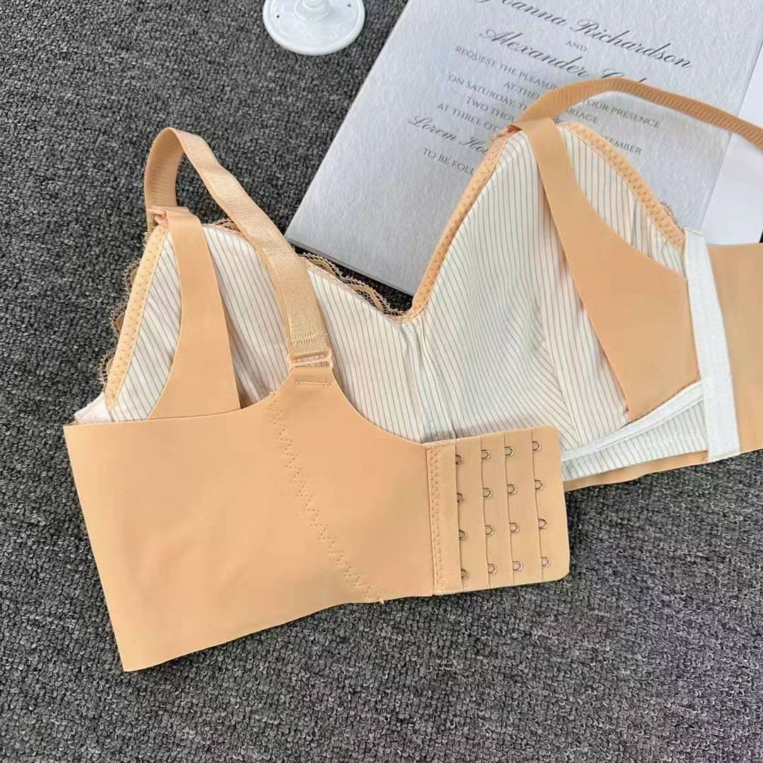 Nuevo tipo de embarazada sin anillo de acero abierto delantero de botón grande bra de lactancia de lactancia ajustable de encaje sujetador ropa interior