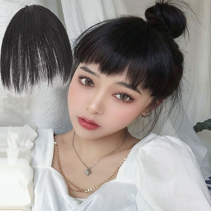 狗啃刘海假发女漫画空气假刘海二次元网红隐形无痕短假发片真发