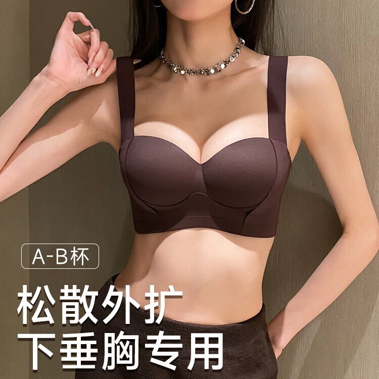 Underwear for Women with Small Breasts, Push-Up, Lift-Up, Anti-Sagging, Push-Up, Auxiliary Breast Adjustment, No Rims, Traceless Bra