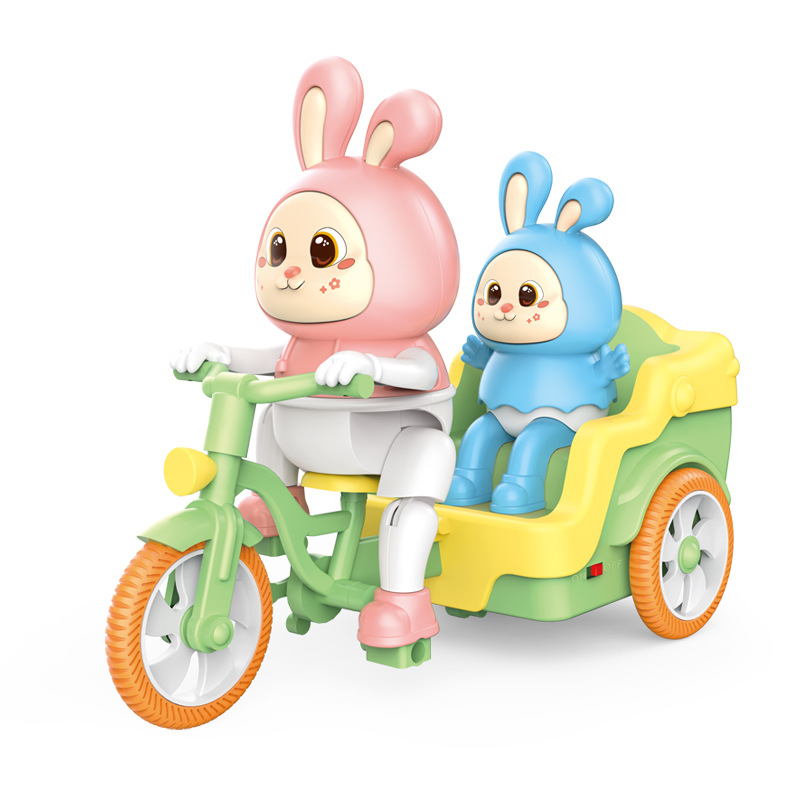 Envío gratis dibujos animados transfronterizos lindo animal bicicleta triciclo eléctrico música iluminación niños coche de juguete eléctrico al por mayor