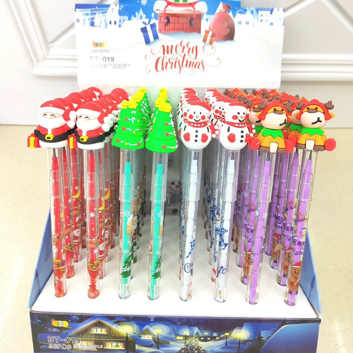 Корейский рождественский карандаш милый мультфильм минималистский японский стиль коробки без карандаша трехмерный карандаш оптом