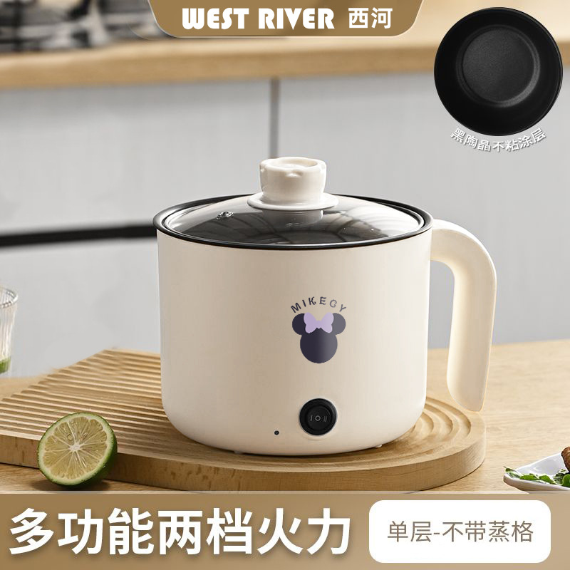 황백색 1.8L 특대형 단일 냄비 [눌어붙지 않는 내솥] 튀김, 조림 가능 - 누수 방지 기능 업그레이드