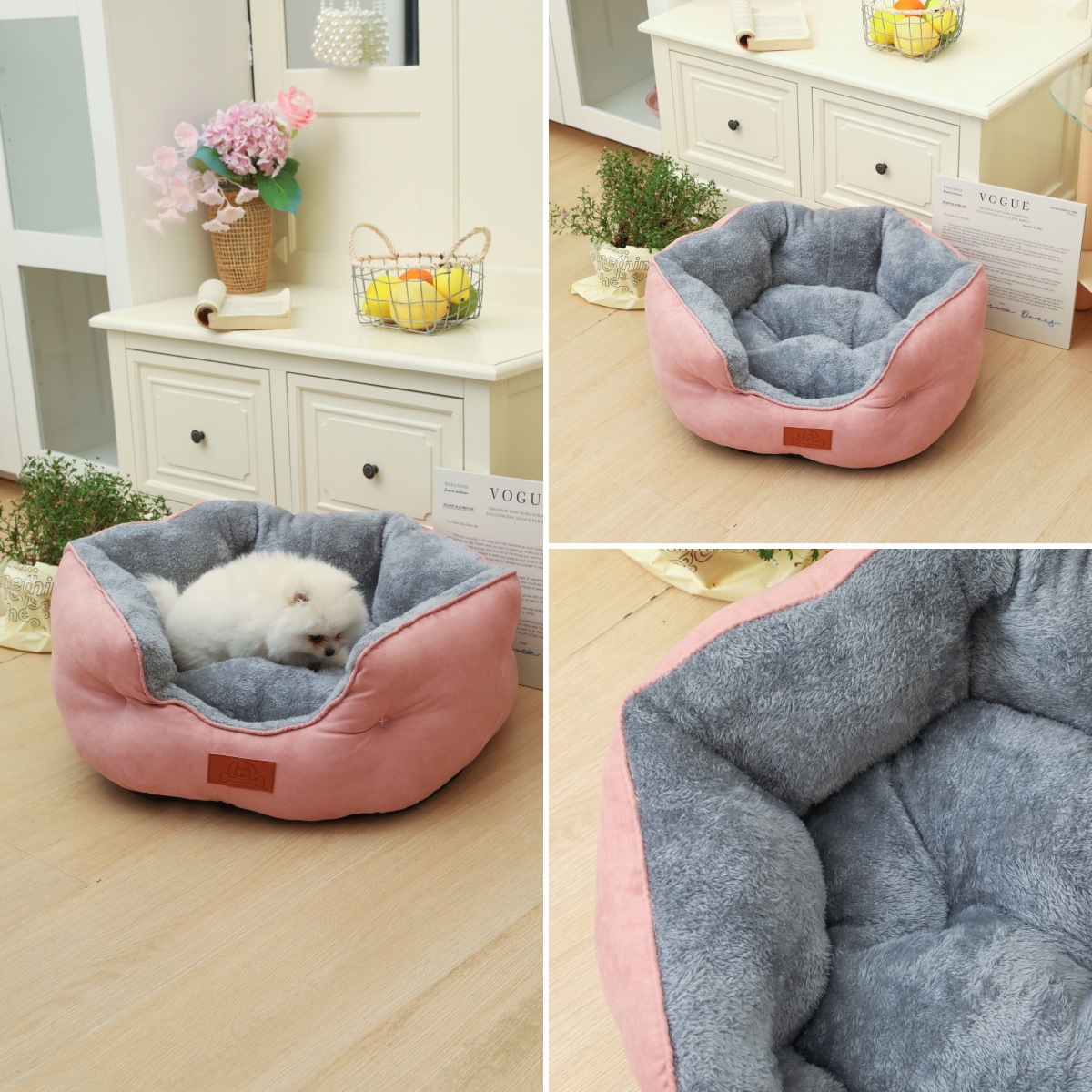 Máquina de peluche de invierno lavable transfronterizo perrera gamuza mascota dormir nido multi-escena antideslizante gato estera caliente