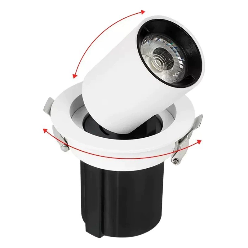 Прожектор без главного света, встроенный телескопический светильник, регулируемый угол, магазин одежды, домашний коммерческий антибликовый светильник для носа