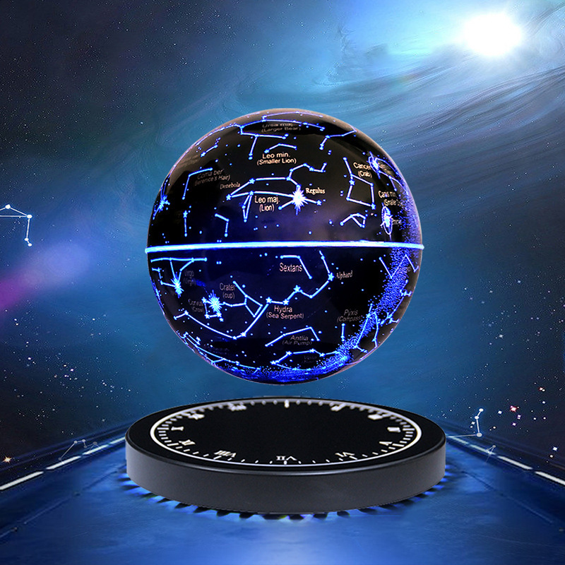 磁悬浮时钟星球高端学生新奇礼物轻奢家居摆件发光小夜灯商务礼品|undefined